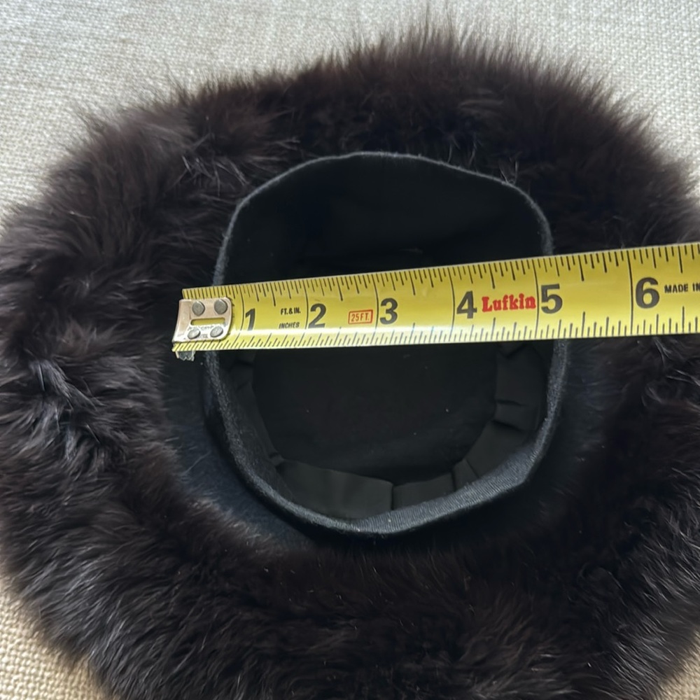 Dramatic Fur Trim Wool Hat - WINTER CLOSEOUT - Picture 5 of 6